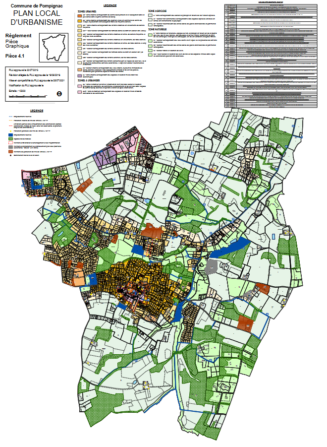 Carte PLU 2024