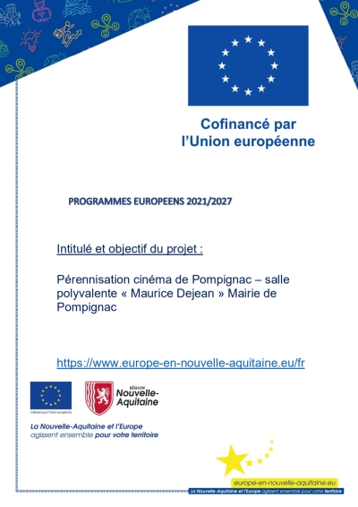 Pérennisation du cinéma cofinancé par l&#039;Union Européenne